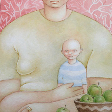 "Little bald guy 1997" Watercolor